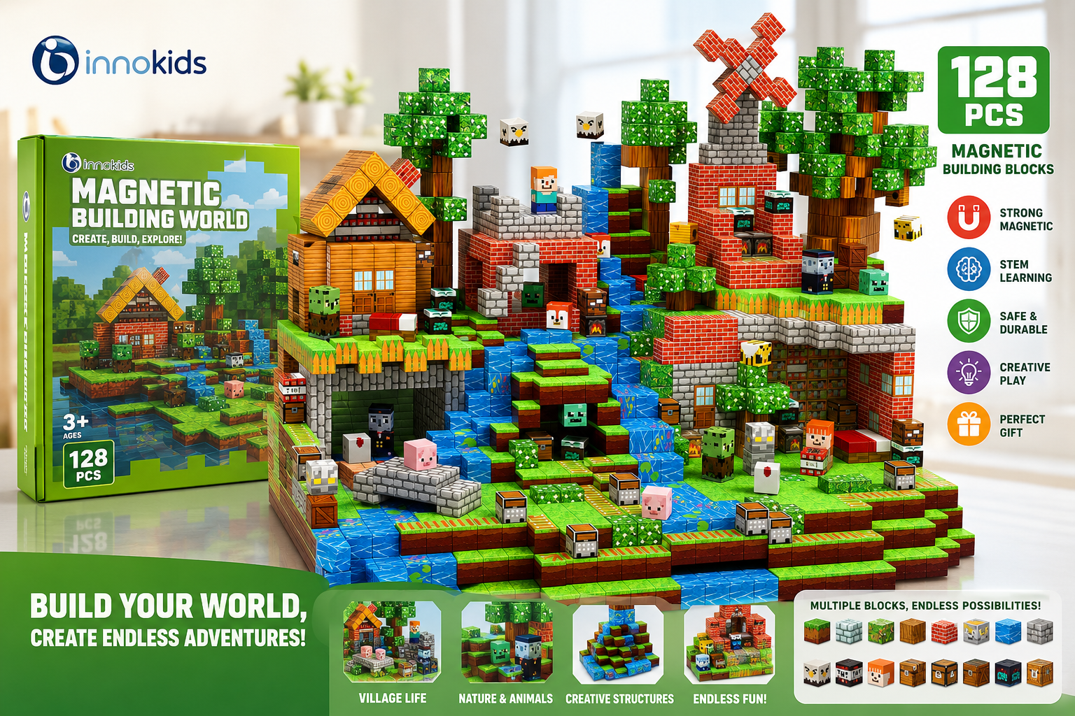 Master Builder™ | 128PCS Magnetic STEM Construction Set