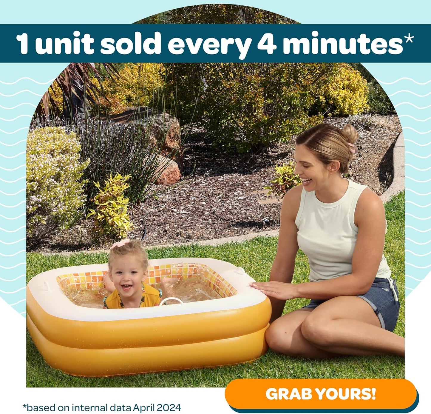 3-in-1 Inflatable Baby Pool & Bathtub