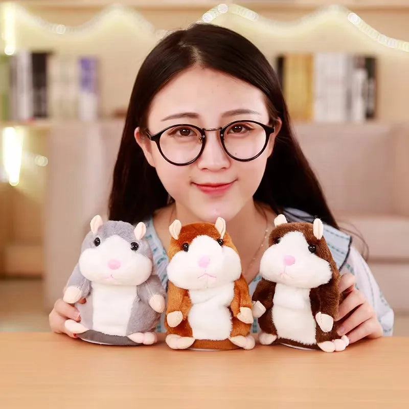 Imitation Talking Little Hamster Animal Plush Talking Nod Hamster Doll Soothing Crying Baby Toy Funny Toy Children Gift