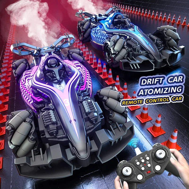 Q186 Single Control Hand Gesture Double Control Cool Light Spray Rc Racing Toy Remote Control Stunt Car Toys for Boys Gifts