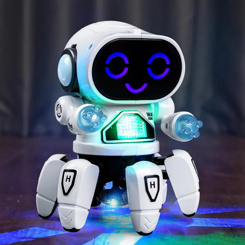 Singing and Dancing TikTok Internet Celebrity Electric Six-Claw Smart Robot Light and Sound Effect Toy