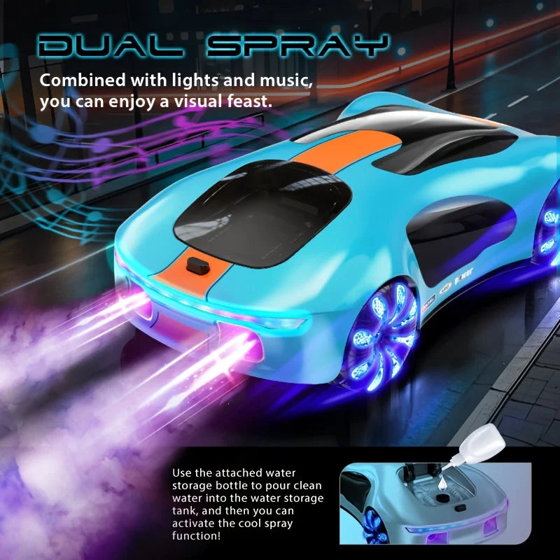New energy RC Cars Toys for Boys 2.4GHz Remote Control Car with Lights Music & SprayEffects Gesture Sensing Gifts for Boys Girls