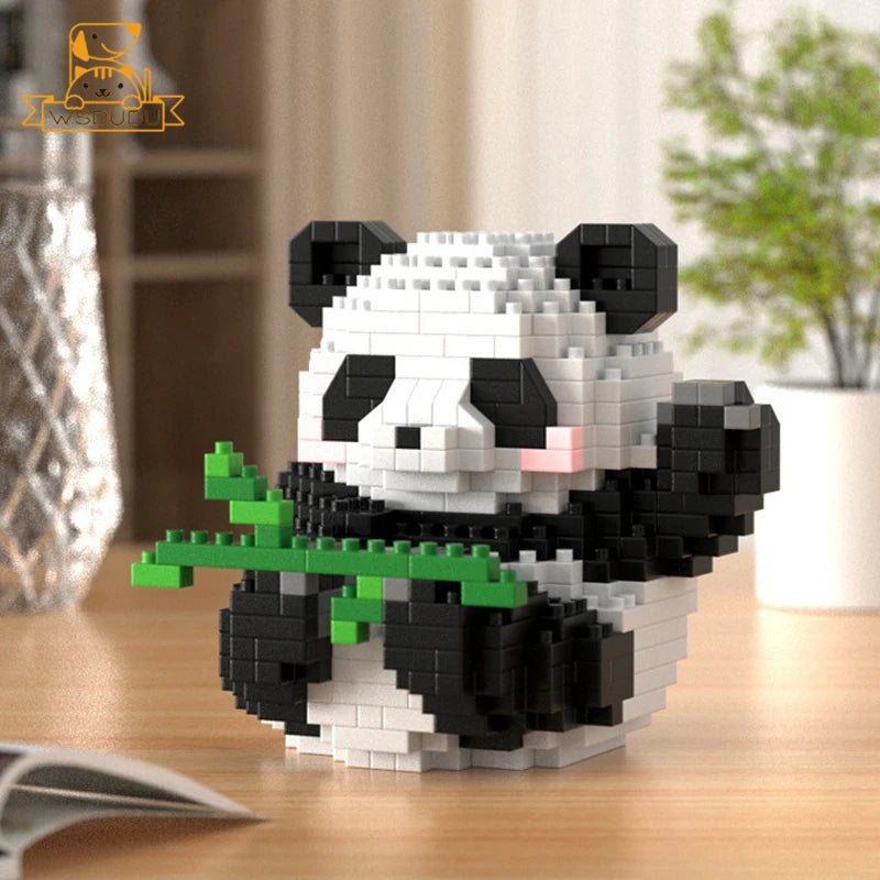 Panda Building Blocks 532PCS Micro Bricks Cute Cartoon Animal Model Construction Set Game Educational STEM Toy Adults Kids Gift